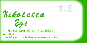 nikoletta egi business card